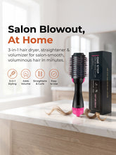One Step 3-in-1 Hot Air Brush – Dryer, Straightener & Curler in One