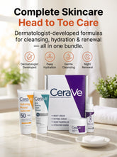 CeraVe Complete Skincare Bundle – 4-Step Acne, Anti-Ageing & Sun Protection Set